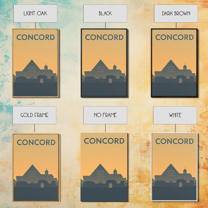 Concord Travel Poster, Canvas Print, Mid Century Travel Art, Concord Poster Print, Mid Century Wall Art, Modern Wall Decor, Poster Art