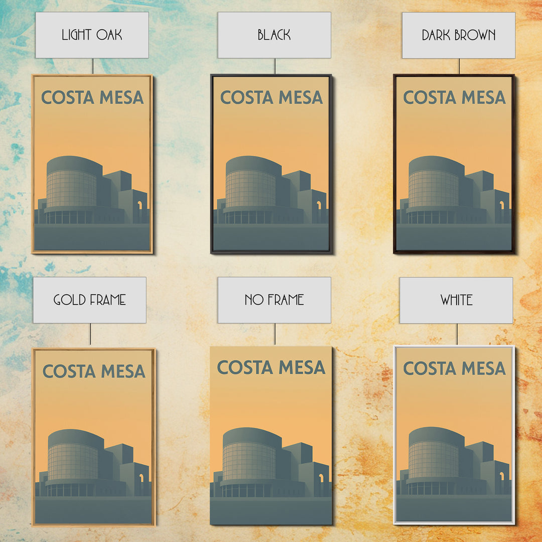 Costa Mesa California Travel Poster, Canvas Print, Vintage City Poster Art, Costa Mesa Travel Art, Vintage City Poster, Travel Poster Art