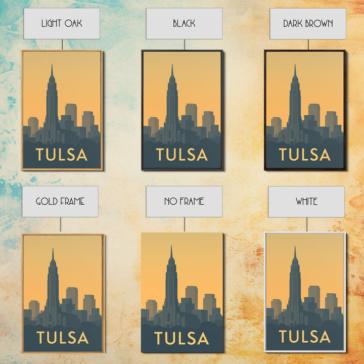 Tulsa Oklahoma Travel Poster, Canvas Print, Mid Century Travel Art, Tulsa City Art, Vintage Travel Art, Vintage City Poster, Art Print