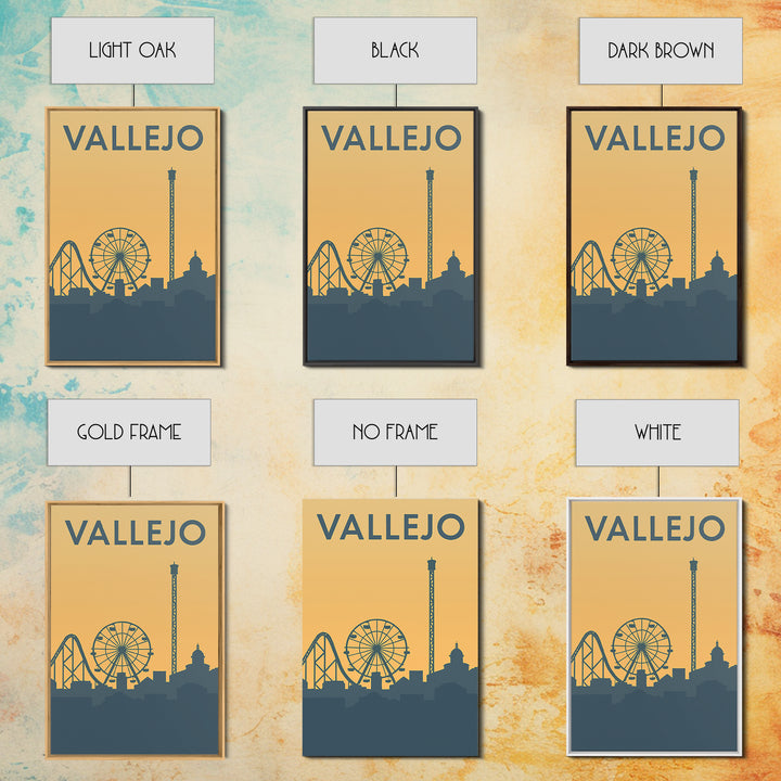 Vallejo Travel Poster, Framed Canvas Print, Mid Century Travel Art, Vallejo Travel Art, Vintage Travel Art, Gift For Travelers
