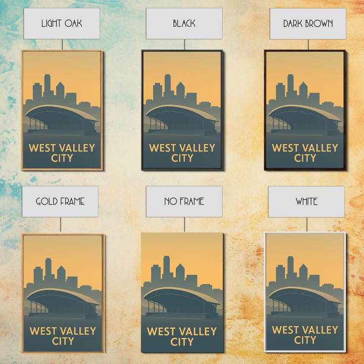 West Valley City Travel Poster, Canvas Print, Mid Century Travel Art, West Valley City Travel Art, Mid Century Wall Art, Eclectic Wall Decor