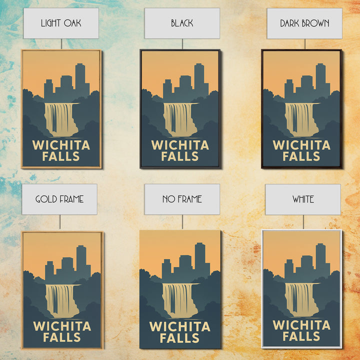 Wichita Falls Travel Poster, Canvas Print, Vintage City Poster Art, Wichita Falls Poster Print, Travel Poster Art, Gift For Travelers