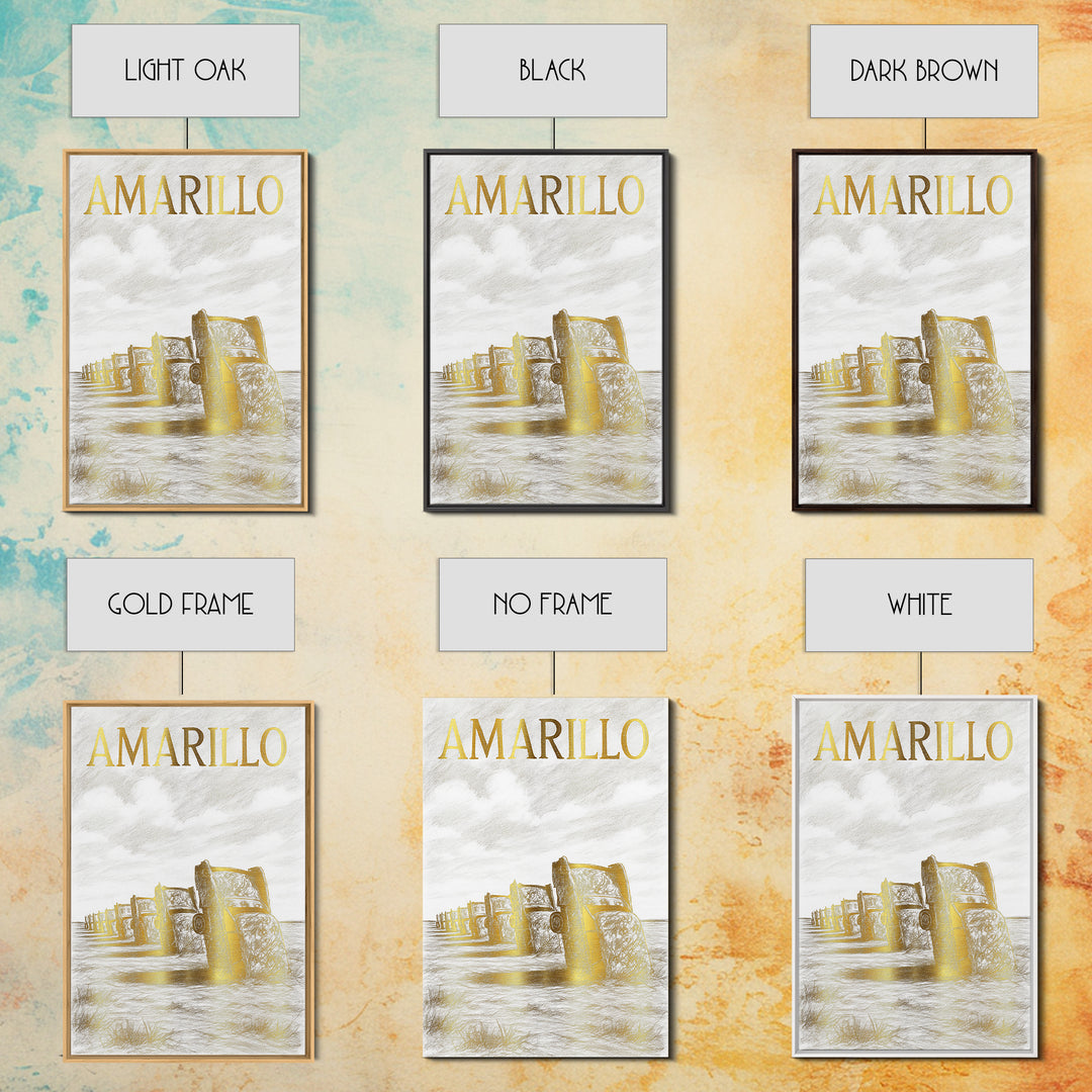 Amarillo Texas Travel Poster, Framed Canvas Print, Minimalist Poster Art, Amarillo Travel Art, Travel Wall Art, City Travel Prints, Wall Art