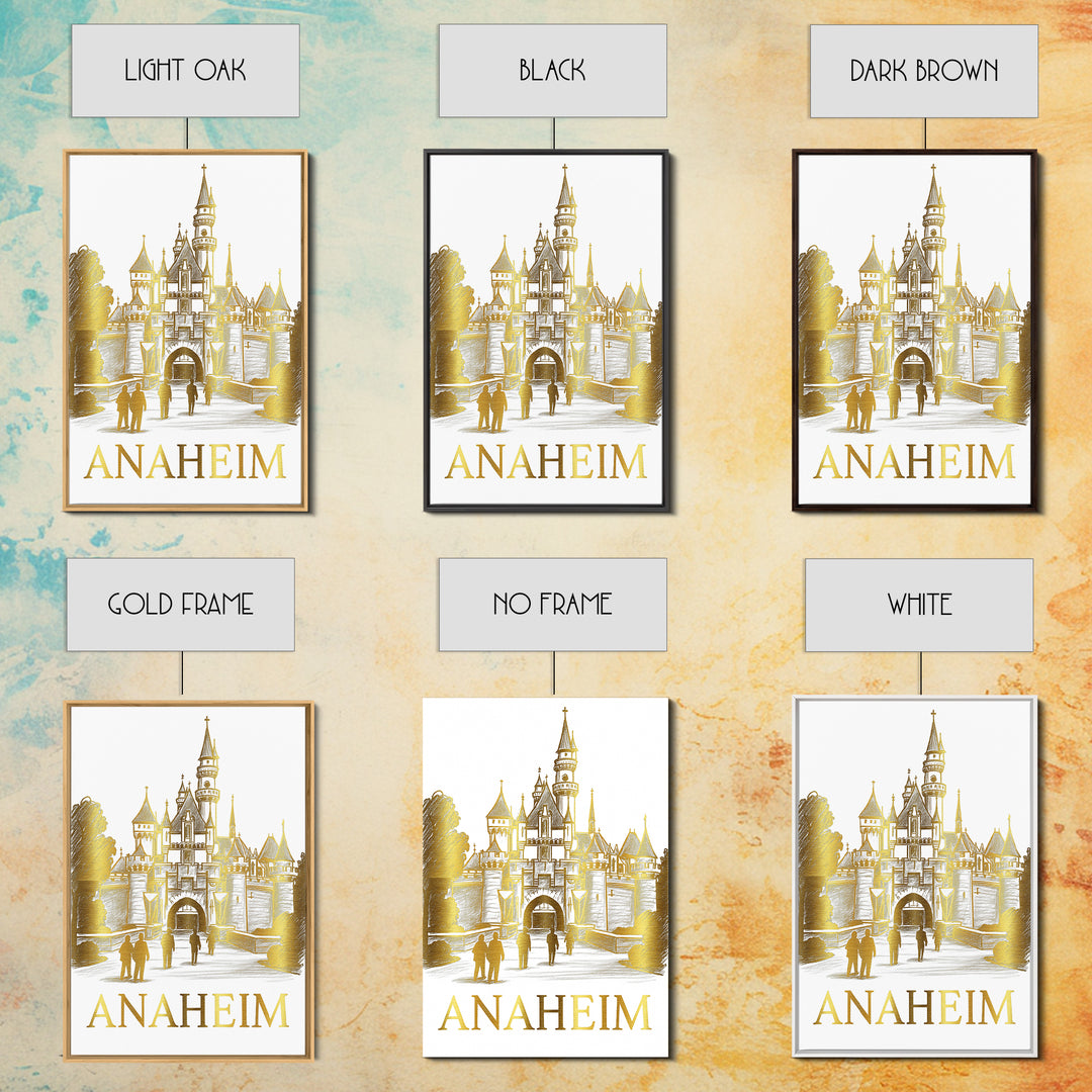 Anaheim Travel Poster, Canvas Print, Elegant City Illustration, Anaheim Poster Print, Fine Art Print, Travel Wall Decor, Travel Art Print