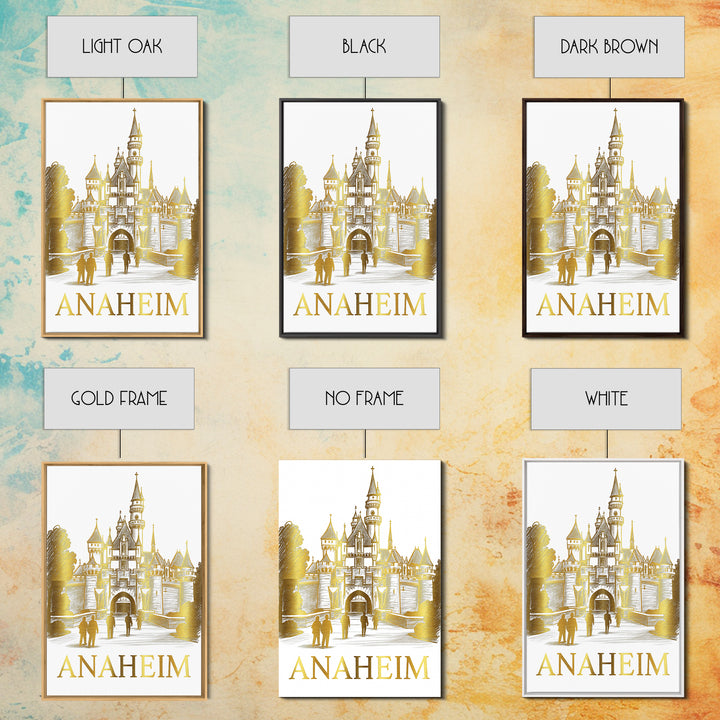 Anaheim Travel Poster, Canvas Print, Elegant City Illustration, Anaheim Poster Print, Fine Art Print, Travel Wall Decor, Travel Art Print