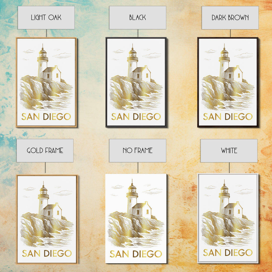 San Diego California Travel Poster, Canvas Print, Minimalist Poster Art, San Diego Travel Art, Travel Art Print, Art Print, Office Decor