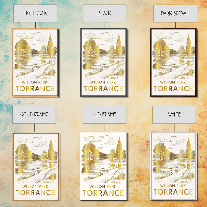 Torrance Travel Poster, Framed Canvas Print, Elegant City Illustration, Torrance Wall Art, Fine Art Print, Travel Poster Set, Home Decor