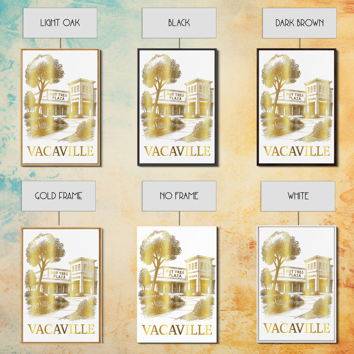 Vacaville Travel Poster, Canvas Print, Elegant City Illustration, Vacaville Travel Art, Home Office Decor, Gift For Travelers, Design 2