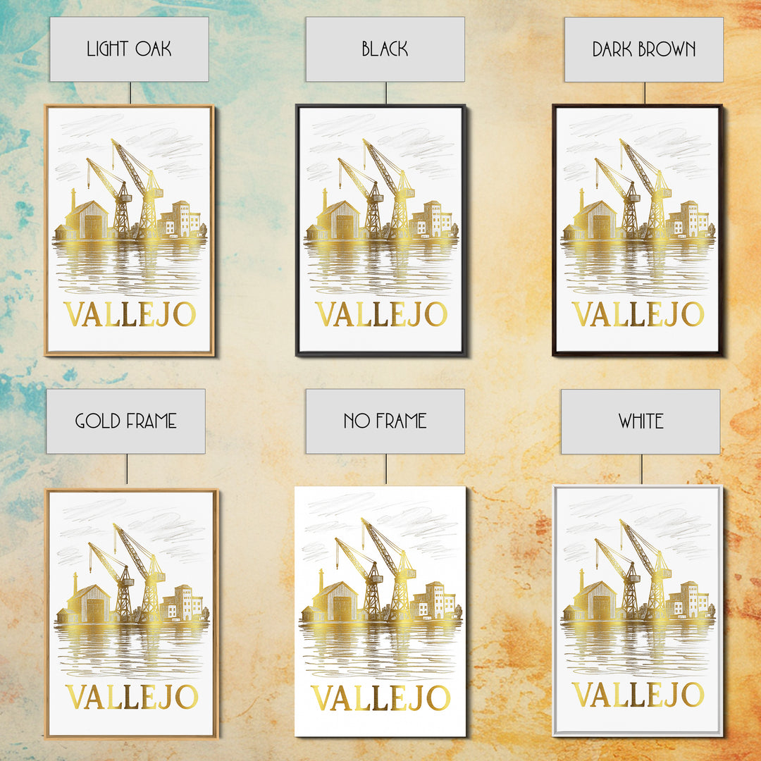 Vallejo Travel Poster, Canvas Print, Elegant City Illustration, Vallejo Poster Print, Eclectic Wall Decor, Gift For Travelers, Wall Art