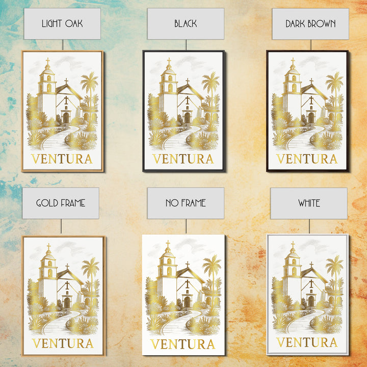 Ventura Travel Poster, Canvas Print, Minimalist Poster Art, Ventura Poster Print, Home Office Decor, Travel Poster Set, City Travel Prints