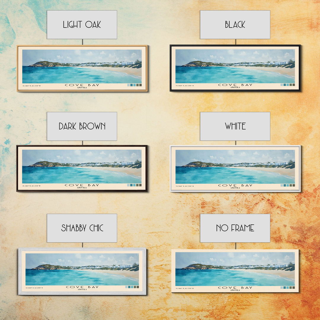 Cove Bay, Anguila Watercolor Print, Vacation Gift, Anguila Wall Art, Beach Painting, Beach Decor, Beach Or Lakehouse Art