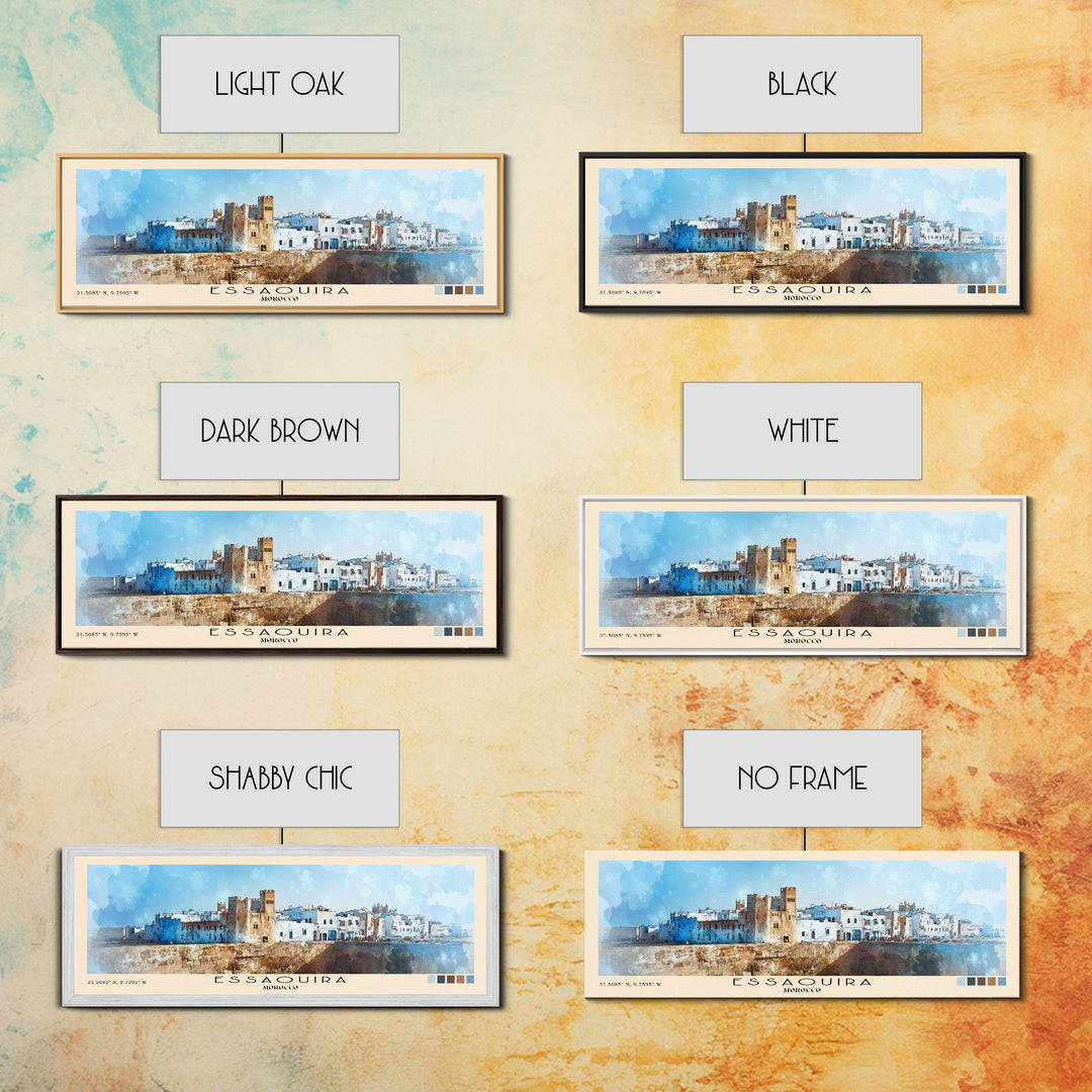 Essaouira, Morocco Watercolor Beach Print, Vacation Gift, Morocco Wall Art, Beach Painting, Beach Decor, Beach Painting