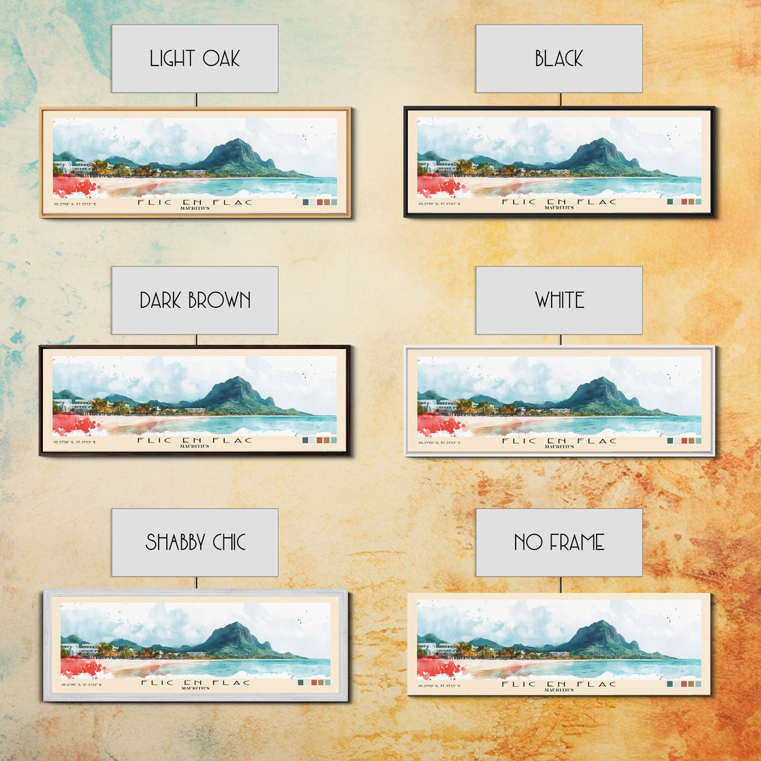 Flic en Flac, Mauritius Watercolor Print, Vacation Gift, Mauritius Wall Art, Beach Painting, Beach Decor, Beach Or Lakehouse Art