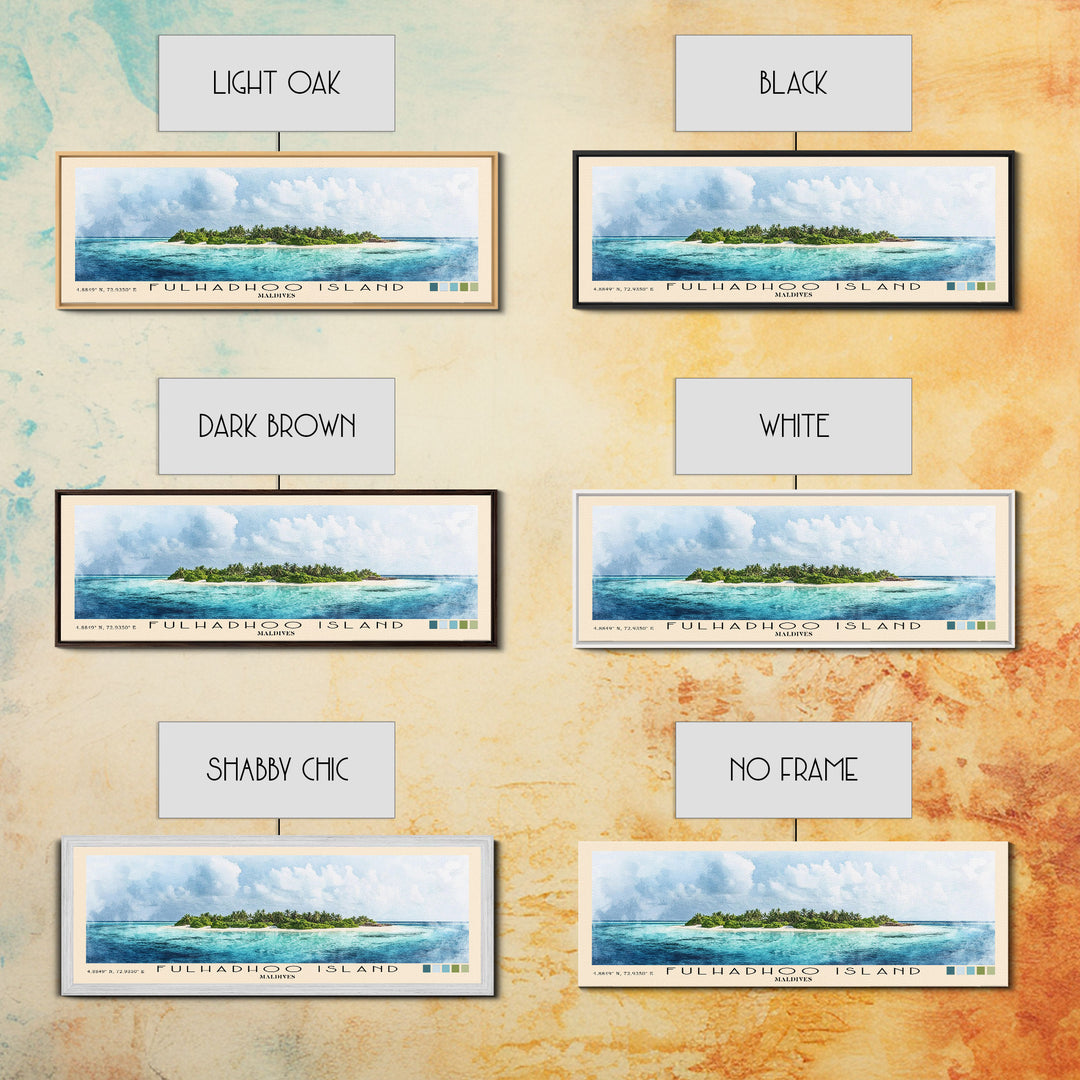 Fulhadhoo Island, Maldives Watercolor Beach Print, Vacation Gift, Maldives Wall Art, Beach Painting, Beach Decor, Beach Painting