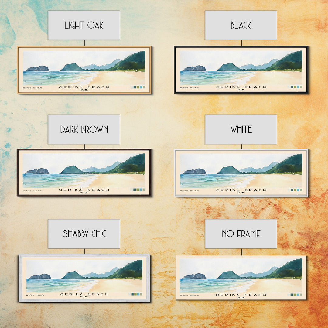 Geribá Beach, Brazil Watercolor Print, Vacation Gift, Brazil Wall Art, Vacation Wall Art, Vacatation Memories, Beach Decor, Beach Or Lakehouse Art