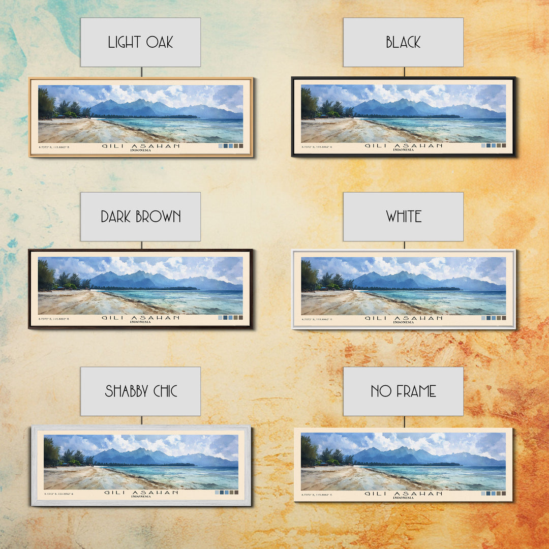 Gili Asahan, Indonesia Watercolor Print, Vacation Gift, Indonesia Wall Art, Beach Painting, Beach Decor, Beach Or Lakehouse Art