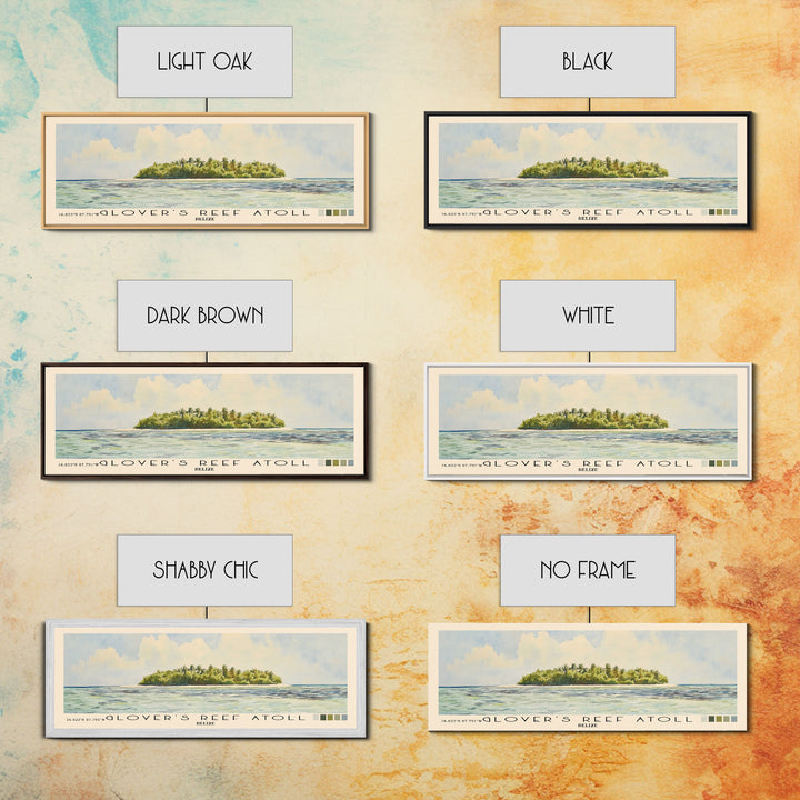 Glover’s Reef Atoll, Belize Watercolor Beach Print, Vacation Gift, Belize Wall Art, Beach Painting, Beach Decor, Beach Painting