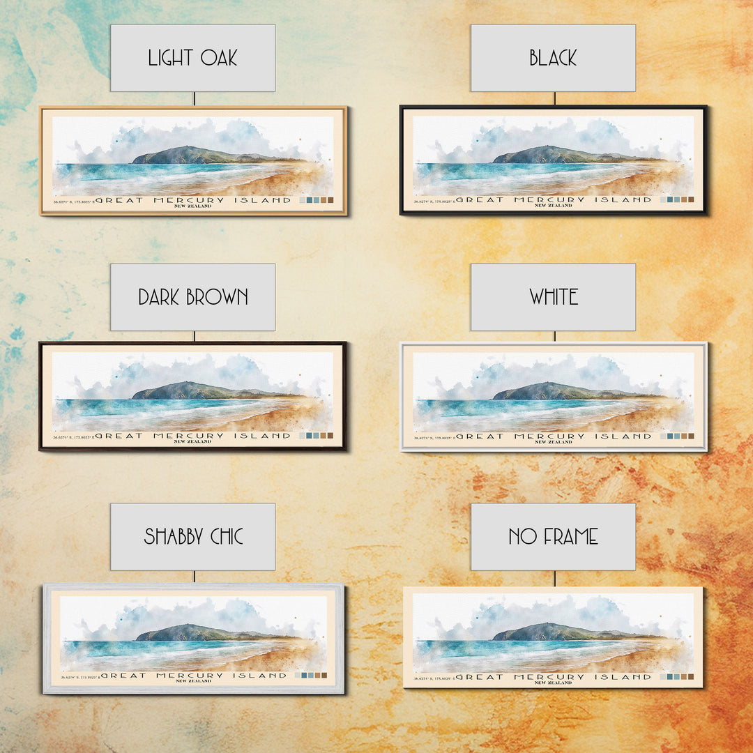 Great Mercury Island, New Zealand Watercolor Print, Vacation Gift, New Zealand Wall Art, Vacation Wall Art, Vacatation Memories, Beach Decor, Beach Or Lakehouse Art