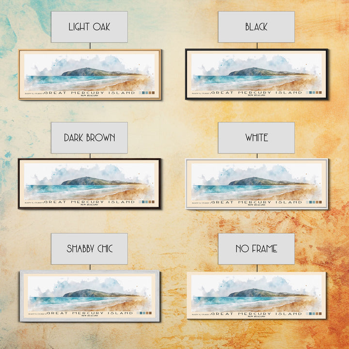 Great Mercury Island, New Zealand Watercolor Print, Vacation Gift, New Zealand Wall Art, Vacation Wall Art, Vacatation Memories, Beach Decor, Beach Or Lakehouse Art