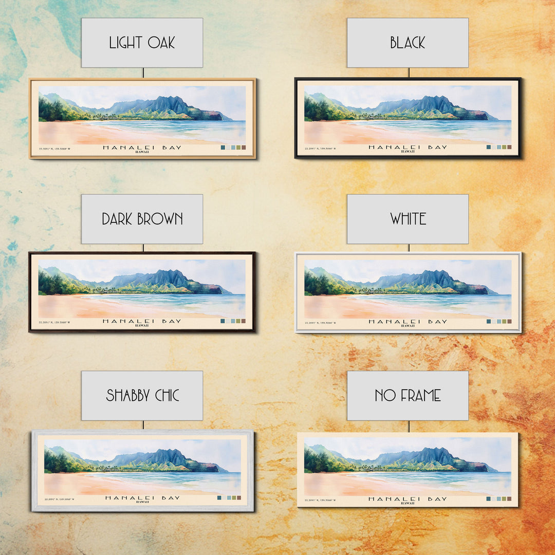 Hanalei Bay, Hawaii Watercolor Print, Vacation Gift, Hawaii Wall Art, Vacation Wall Art, Vacatation Memories, Beach Decor, Beach Or Lakehouse Art