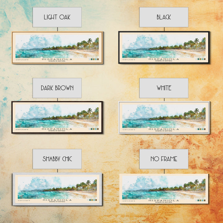 Hispaniola, Dominican Republic Watercolor Beach Print, Vacation Gift, Dominican Republic Wall Art, Beach Painting, Beach Decor, Beach Painting