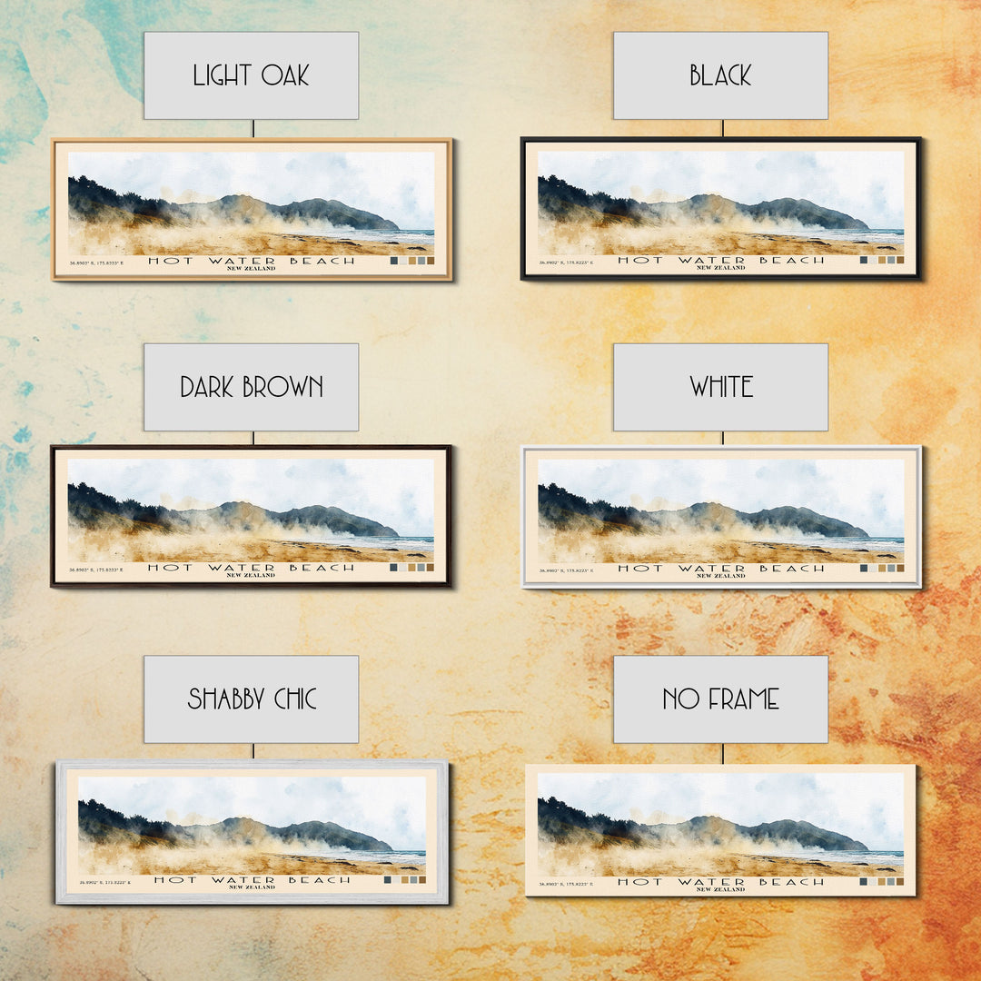 Hot Water Beach, New Zealand Watercolor Beach Print, Vacation Gift, New Zealand Wall Art, Beach Painting, Beach Decor, Beach Painting