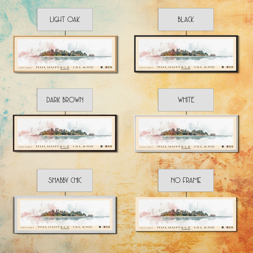 Hulhumale Island, Maldives Watercolor Print, Vacation Gift, Maldives Wall Art, Vacation Wall Art, Vacatation Memories, Beach Decor, Beach Or Lakehouse Art