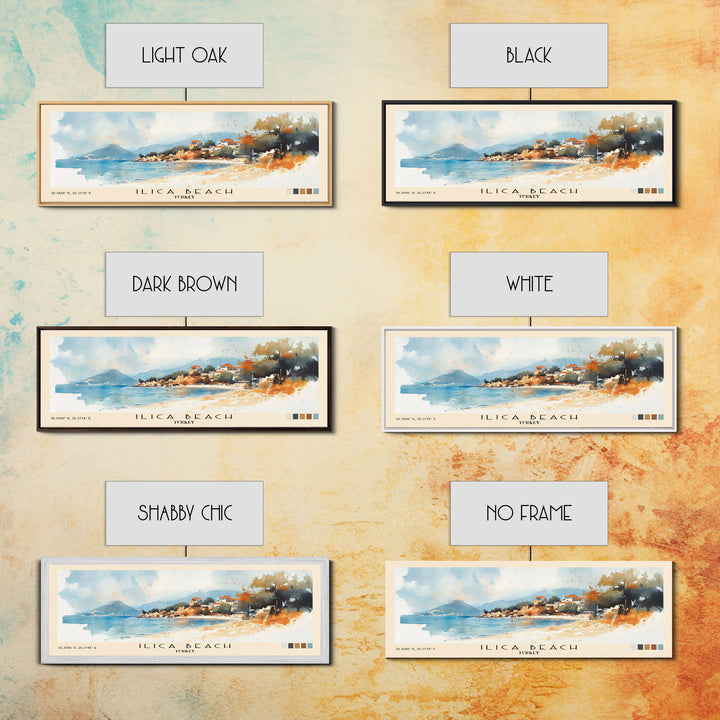 Ilıca Beach, Turkey Watercolor Beach Print, Vacation Gift, Turkey Wall Art, Beach Painting, Beach Decor, Beach Painting