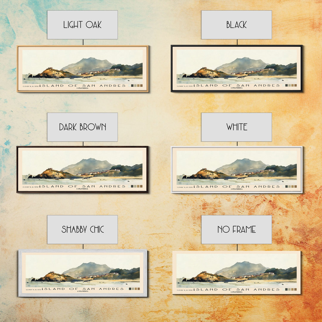 Island of San Andres, Colombia Watercolor Print, Vacation Gift, Colombia Wall Art, Beach Painting, Beach Decor, Beach Or Lakehouse Art