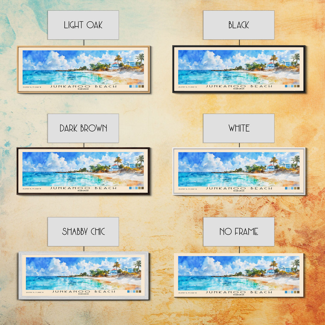 Junkanoo Beach, Bahamas Watercolor Print, Vacation Gift, Bahamas Wall Art, Beach Painting, Beach Decor, Beach Or Lakehouse Art