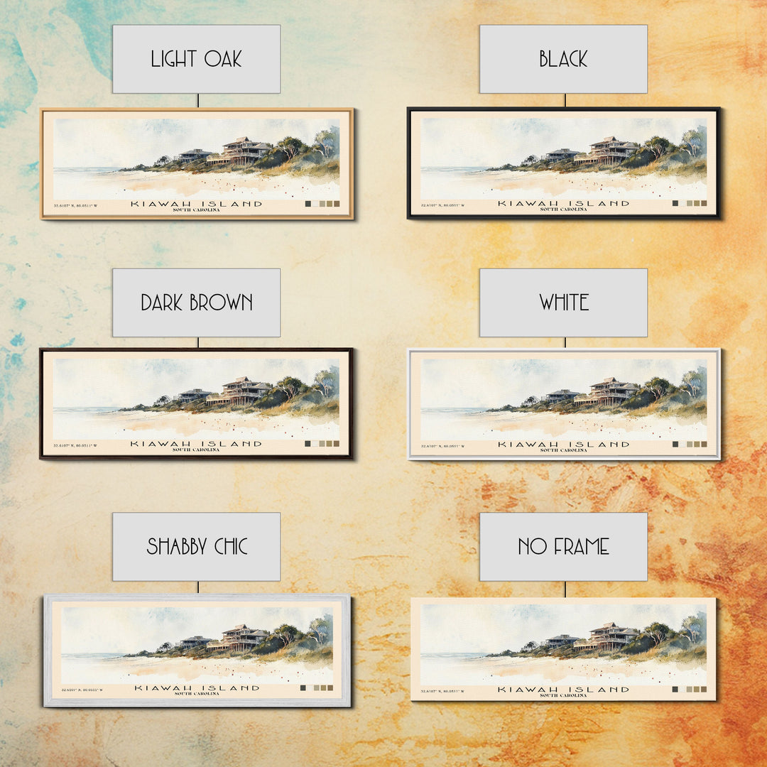 Kiawah Island, South Carolina Watercolor Print, Vacation Gift, South Carolina Wall Art, Beach Painting, Beach Decor, Large Wall Art, Wood Frame Art