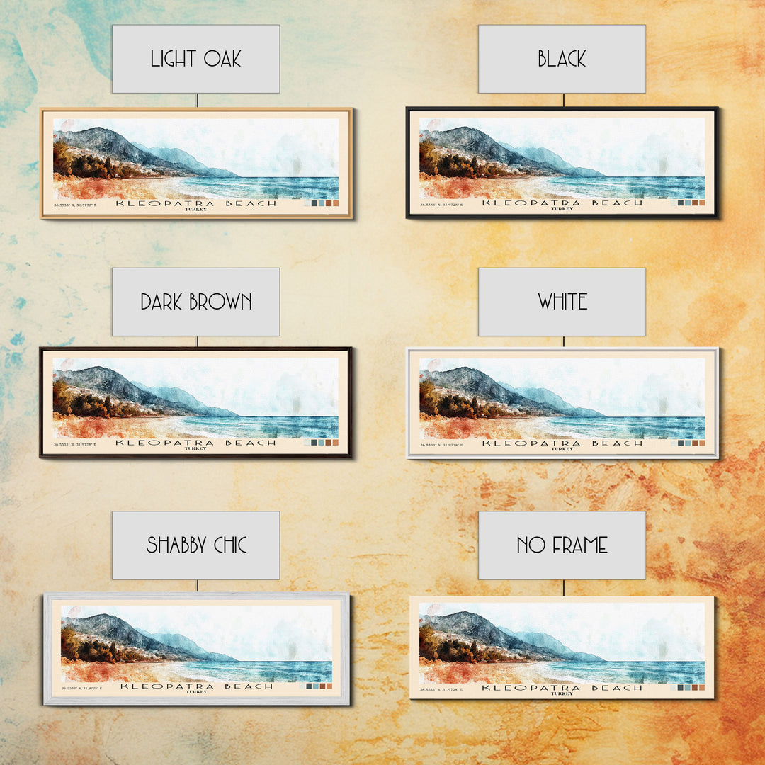 Kleopatra Beach, Turkey Watercolor Print, Vacation Gift, Turkey Wall Art, Vacation Wall Art, Vacatation Memories, Beach Decor, Beach Or Lakehouse Art