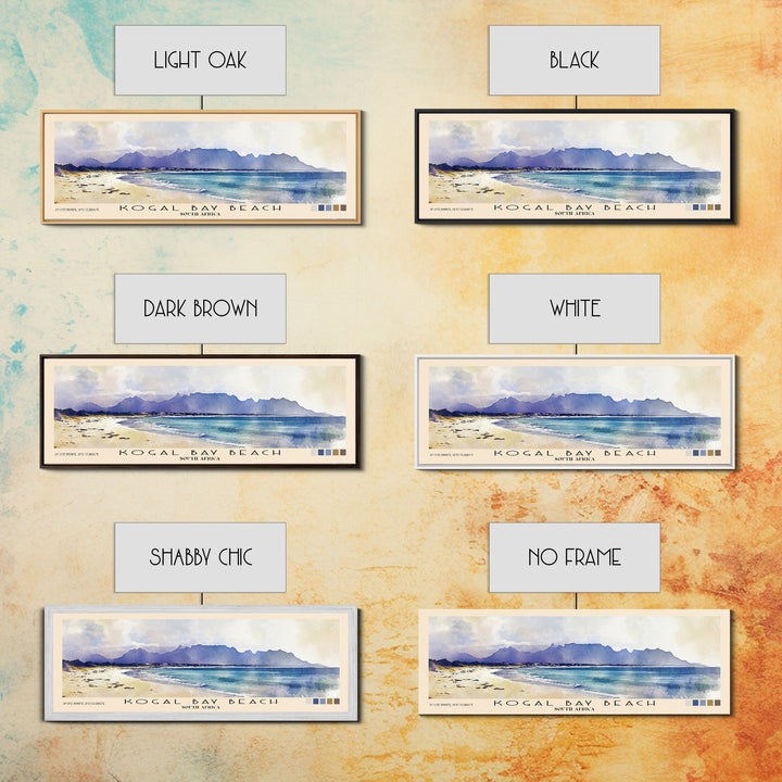 Kogal Bay Beach, South Africa Watercolor Print, Vacation Gift, South Africa Wall Art, Beach Painting, Beach Decor, Large Wall Art, Wood Frame Art