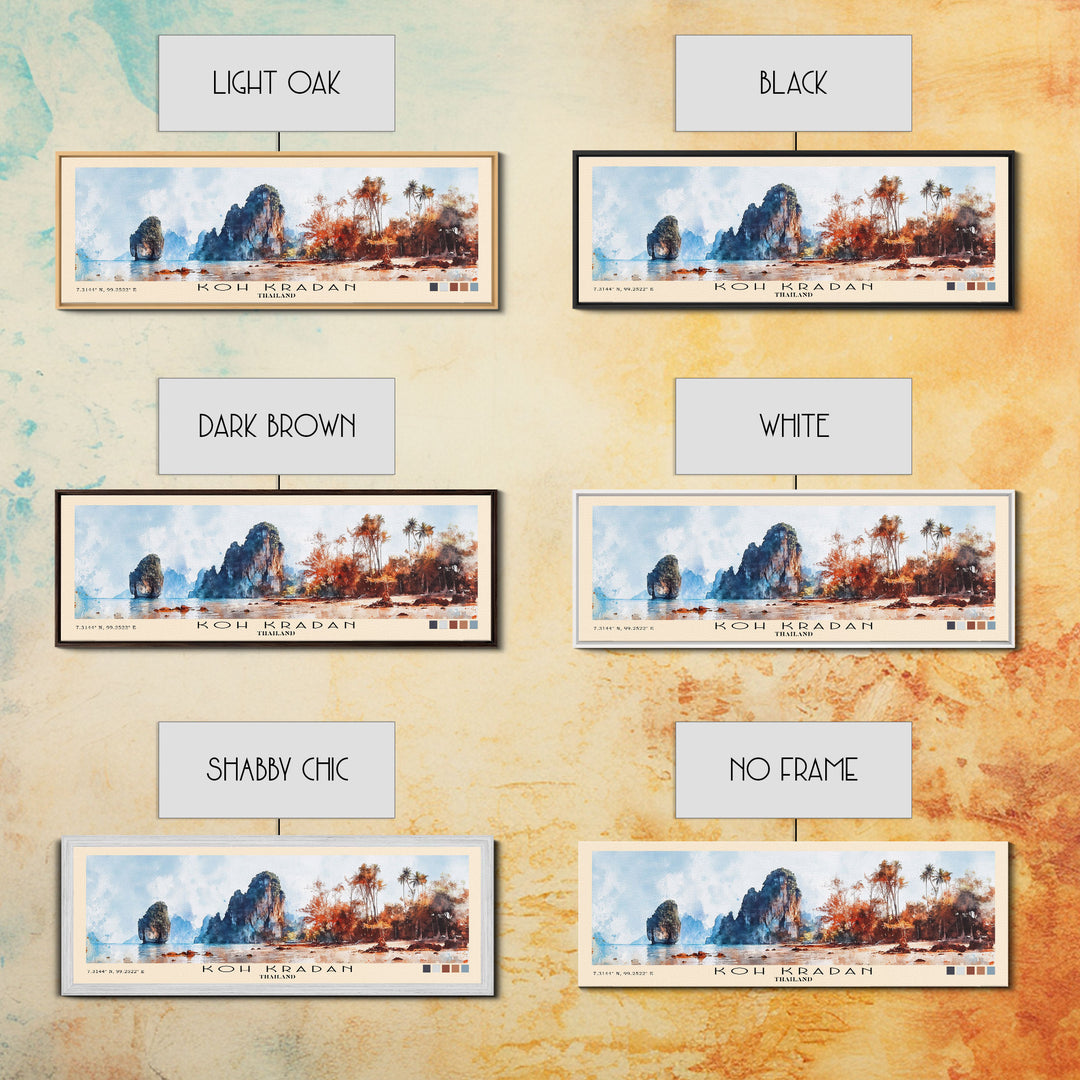 Koh Kradan, Thailand Watercolor Beach Print, Vacation Gift, Thailand Wall Art, Beach Painting, Beach Decor, Beach Painting