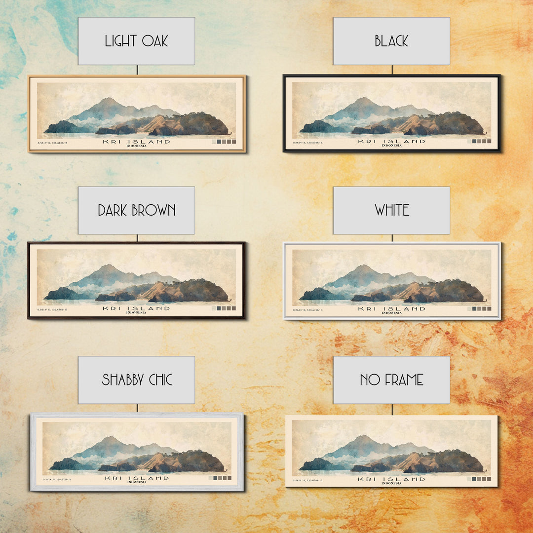 Kri Island, Indonesia Watercolor Beach Print, Vacation Gift, Indonesia Wall Art, Beach Painting, Beach Decor, Beach Painting