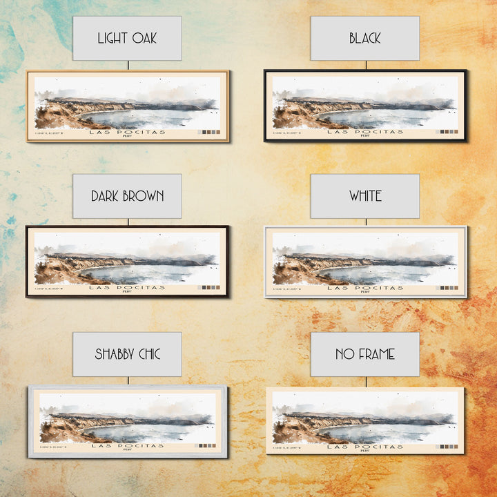 Las Pocitas, Peru Watercolor Beach Print, Vacation Gift, Peru Wall Art, Beach Painting, Beach Decor, Beach Painting