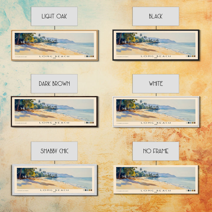 Long Beach, Fiji Watercolor Print, Vacation Gift, Fiji Wall Art, Vacation Wall Art, Vacatation Memories, Beach Decor, Beach Or Lakehouse Art