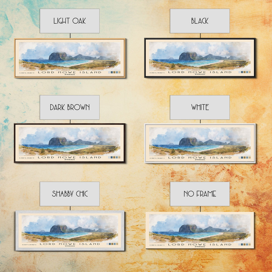 Lord Howe Island, Australia Watercolor Beach Print, Vacation Gift, Australia Wall Art, Beach Painting, Beach Decor, Beach Painting