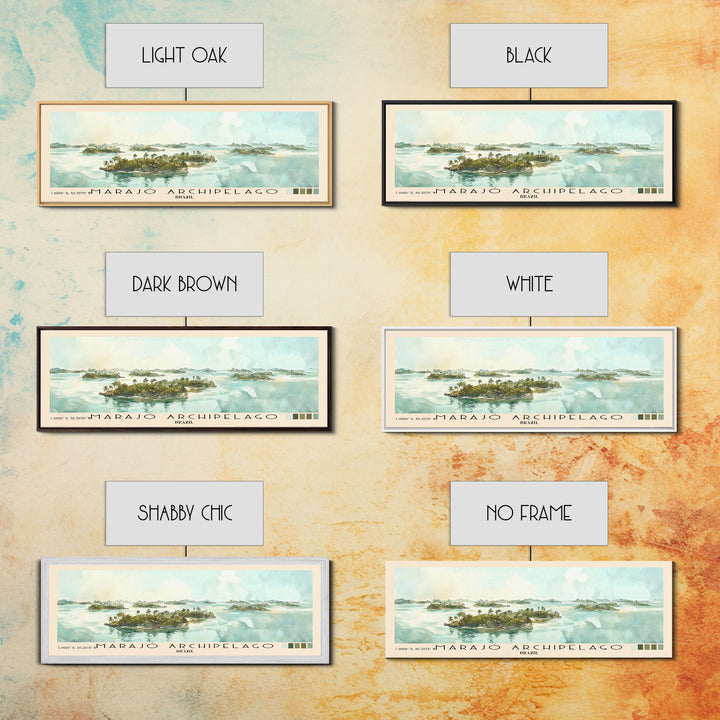 Marajó Archipelago, Brazil Watercolor Print, Vacation Gift, Brazil Wall Art, Beach Painting, Beach Decor, Large Wall Art, Wood Frame Art