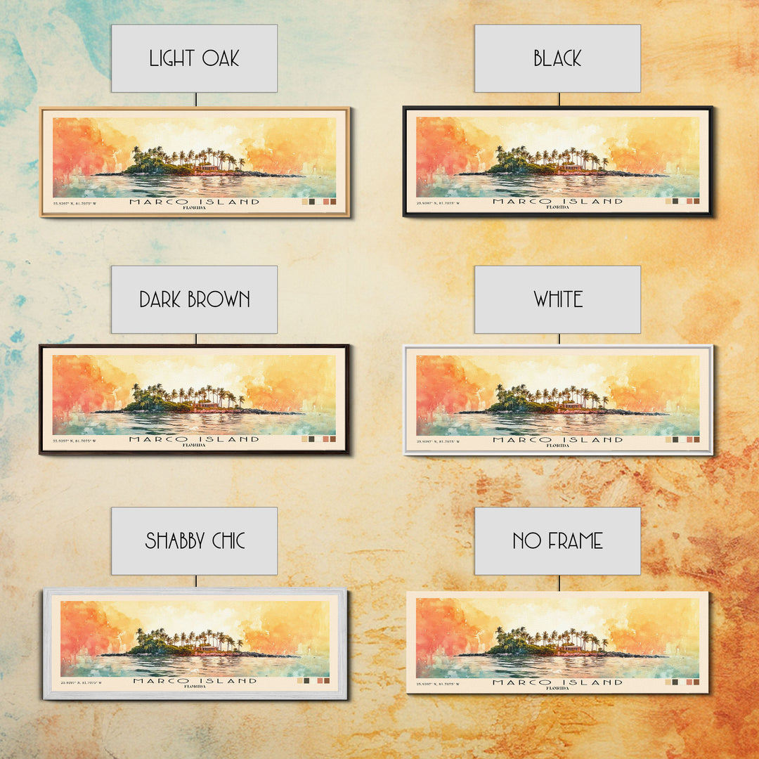 Marco Island, Florida Watercolor Print, Vacation Gift, Florida Wall Art, Beach Painting, Beach Decor, Beach Or Lakehouse Art