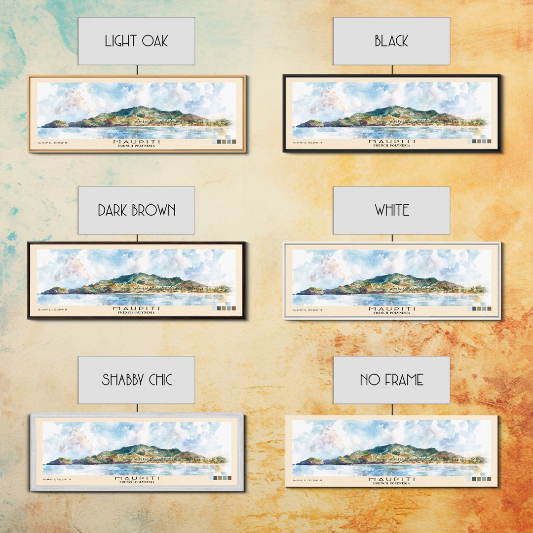 Maupiti, French Polynesia Watercolor Print, Vacation Gift, French Polynesia Wall Art, Vacation Wall Art, Vacatation Memories, Beach Decor, Beach Or Lakehouse Art