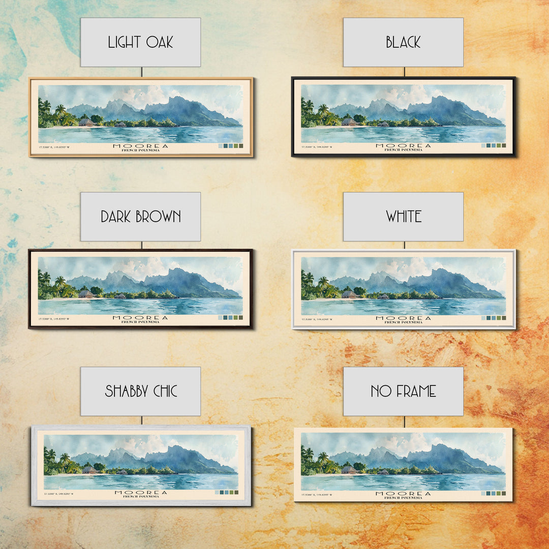 Moorea, French Polynesia Watercolor Print, Vacation Gift, French Polynesia Wall Art, Vacation Wall Art, Vacatation Memories, Beach Decor, Beach Or Lakehouse Art