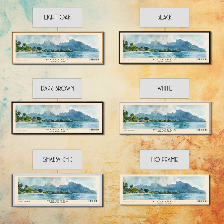 Moorea, French Polynesia Watercolor Print, Vacation Gift, French Polynesia Wall Art, Vacation Wall Art, Vacatation Memories, Beach Decor, Beach Or Lakehouse Art