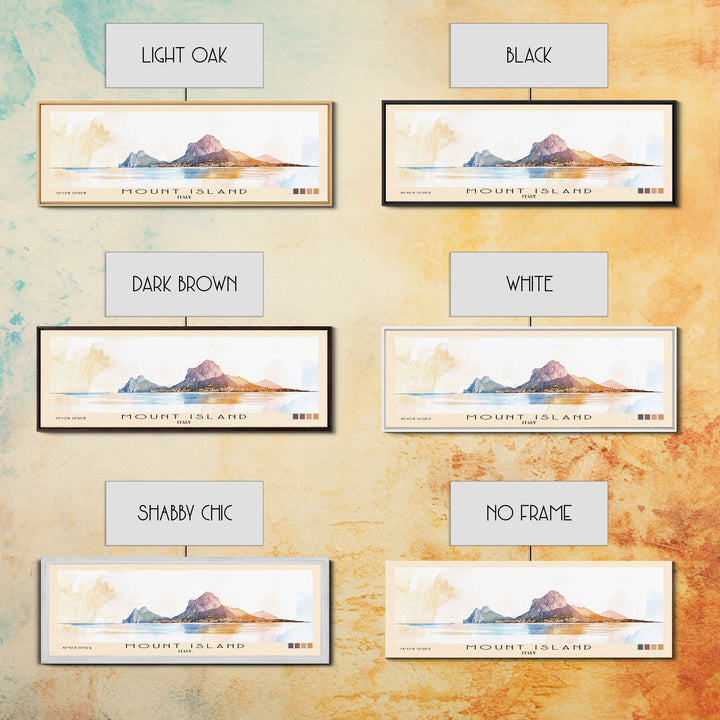 Mount island, Italy Watercolor Print, Vacation Gift, Italy Wall Art, Vacation Wall Art, Vacatation Memories, Beach Decor, Beach Or Lakehouse Art