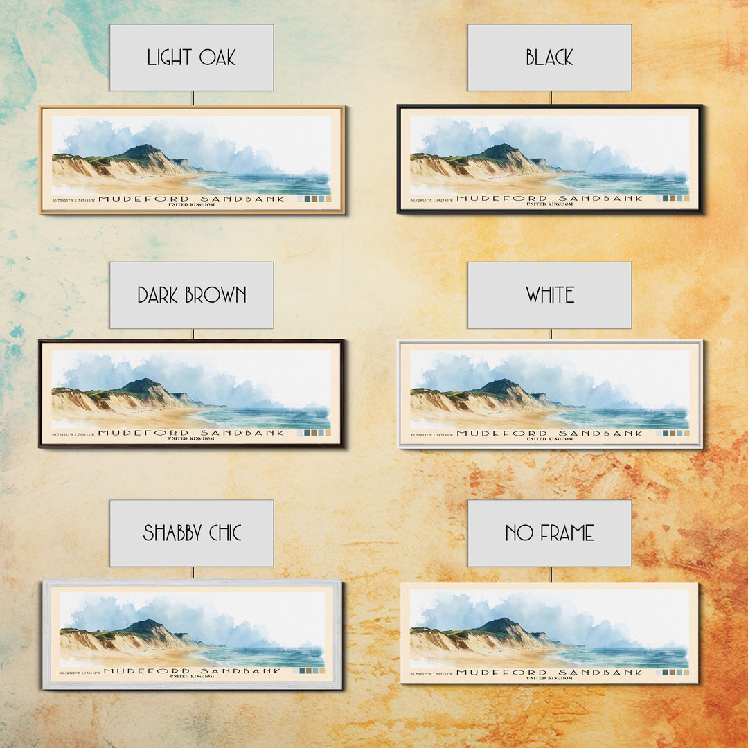 Mudeford Sandbank, United Kingdom Watercolor Beach Print, Vacation Gift, United Kingdom Wall Art, Beach Painting, Beach Decor, Beach Painting