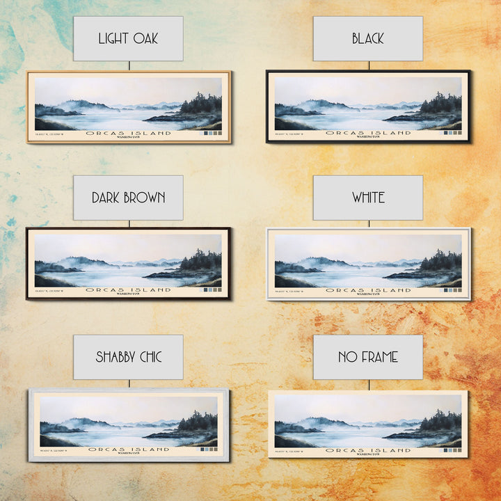 Orcas Island, Washington Watercolor Print, Vacation Gift, Washington Wall Art, Beach Painting, Beach Decor, Beach Or Lakehouse Art