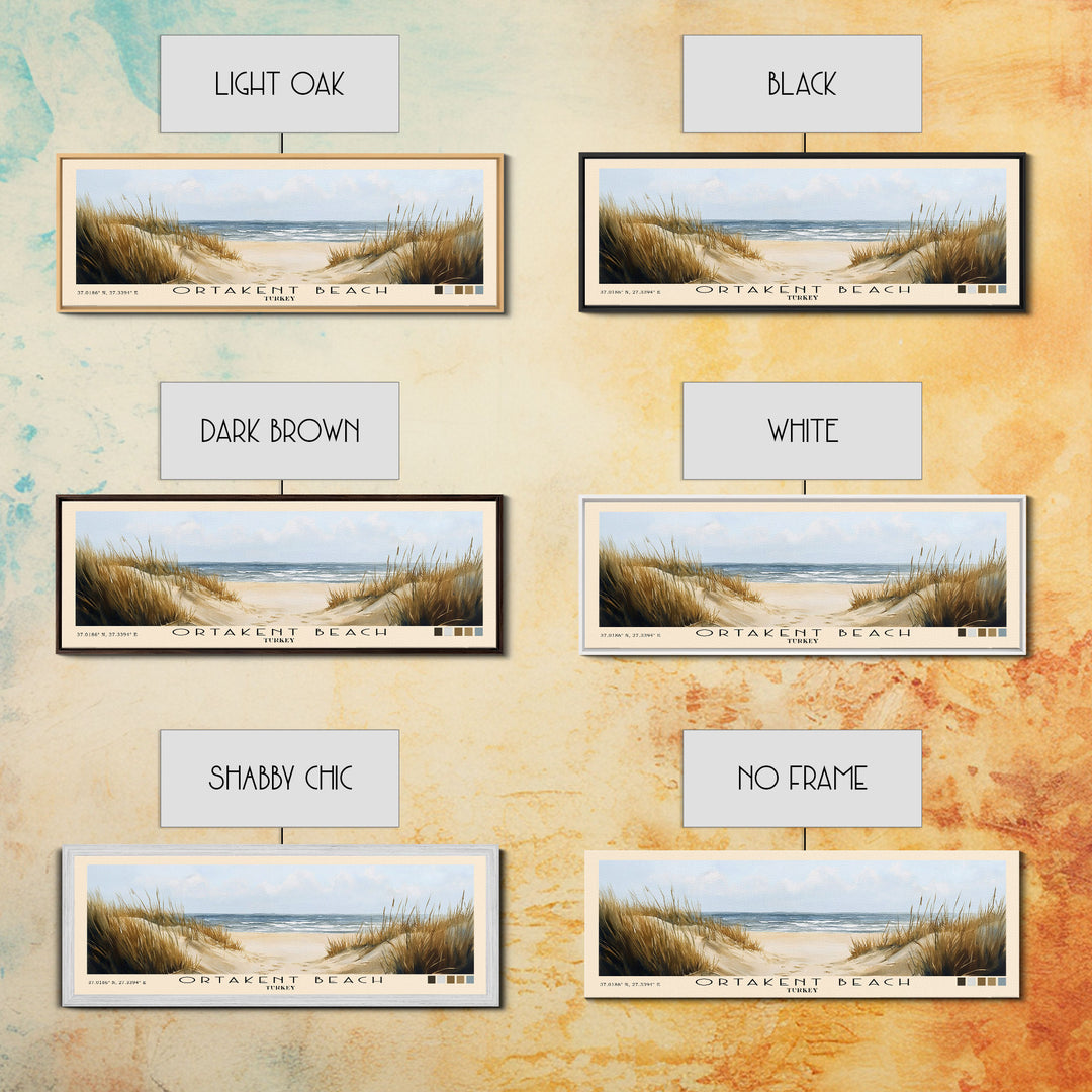 Ortakent Beach, Turkey Watercolor Beach Print, Vacation Gift, Turkey Wall Art, Beach Painting, Beach Decor, Beach Painting