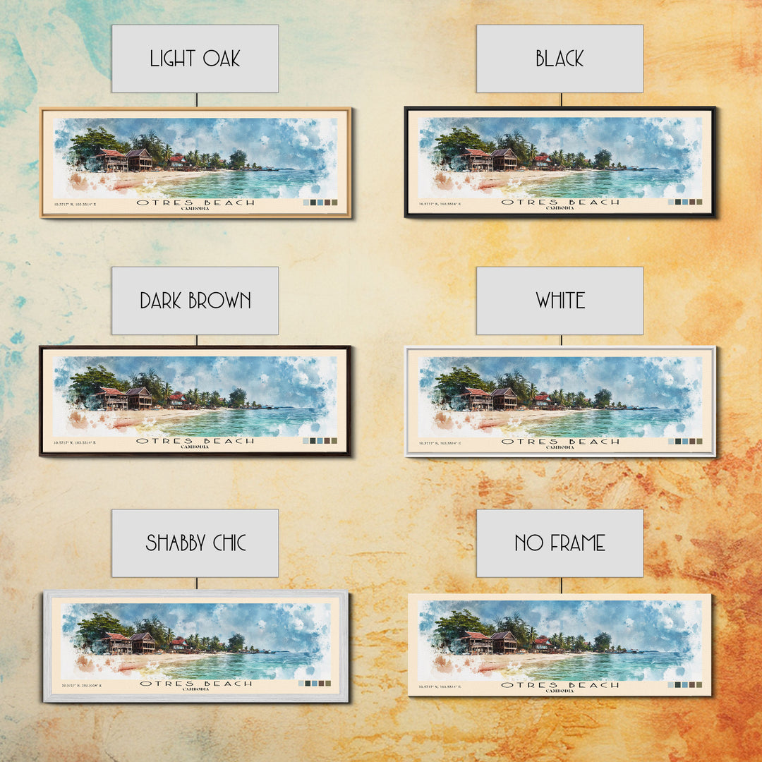 Otres Beach, Cambodia Watercolor Print, Vacation Gift, Cambodia Wall Art, Vacation Wall Art, Vacatation Memories, Beach Decor, Beach Or Lakehouse Art