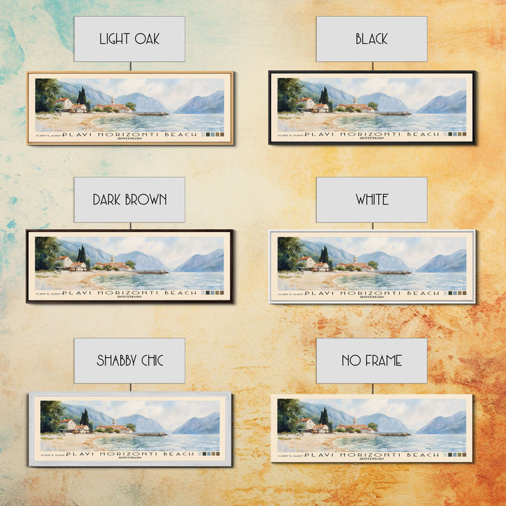 Plavi Horizonti Beach, Montenegro Watercolor Print, Vacation Gift, Montenegro Wall Art, Vacation Wall Art, Vacatation Memories, Beach Decor, Beach Or Lakehouse Art