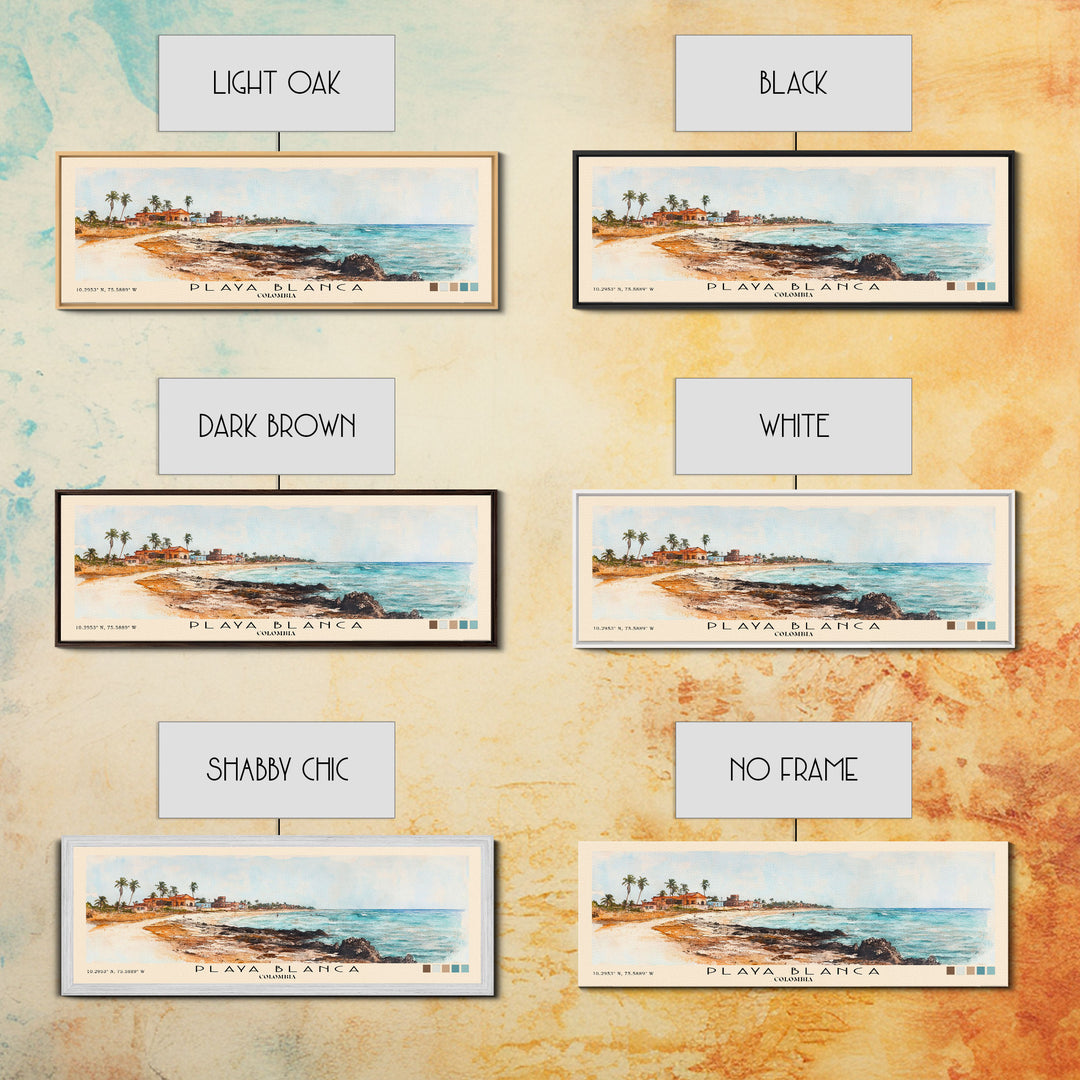 Playa Blanca, Colombia Watercolor Print, Vacation Gift, Colombia Wall Art, Vacation Wall Art, Vacatation Memories, Beach Decor, Beach Or Lakehouse Art